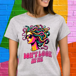 Don’t Look at Me Snake Hair Goddess Pop Art Shirt