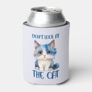 Don’t Look at the Cat – Adorable Bluish Kitten Can Cooler