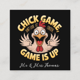 Don’t Look at the Chicken The Funny Game Square Business Card