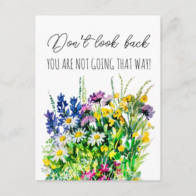 Don’t look back postcard (Front)
