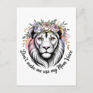Don’t Make Me Uuse My Mom Voice Holiday Postcard