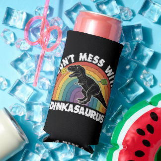 Don’t Mess With Dinkasaurus Pickleball Seltzer Can Cooler