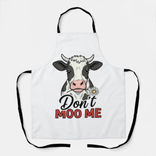 Don’t Moo Me Funny Cow Vintage Engraving Apron
