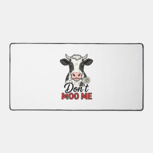 Don’t Moo Me Funny Cow Vintage Engraving Desk Mat