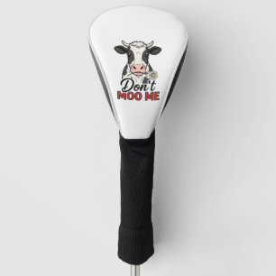 Don’t Moo Me Funny Cow Vintage Engraving Golf Head Cover