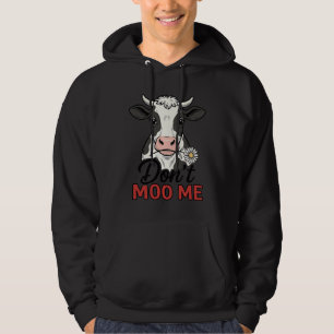 Don’t Moo Me Funny Cow Vintage Engraving Hoodie