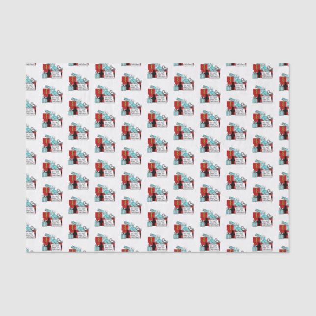 Don’t Open Til Christmas Presents Xmas Tissue Paper (Front)