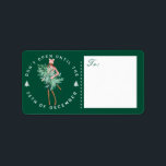 Don’t Open Until Christmas Girl Holding Tree Label<br><div class="desc">Is Christmas your favourite time of the year? Then you'll going to adore our beautiful Christmas lovin' girl holiday sticker gift tags. The design features our beautiful original hand-painted watercolor holiday Christmas African American girl dressed in winter attire holding a Christmas evergreen tree. “Don’t open until Christmas" is displayed around...</div>