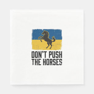 Don’t Push The Horses Vintage Horse Napkin