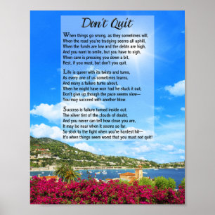 Don’t Quit Poem Poster