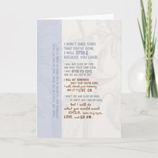 Don’t Shed Tears That I’m Gone Card