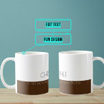 Don’t Talk Until Below Line Funny Coffee Mug<br><div class="desc">This elegant but funny coffee and tea mug is perfect for the office. Personalise the name message and colours.

Look for other variations of the theme in the collection below,  or contact us to design something special just for you.</div>
