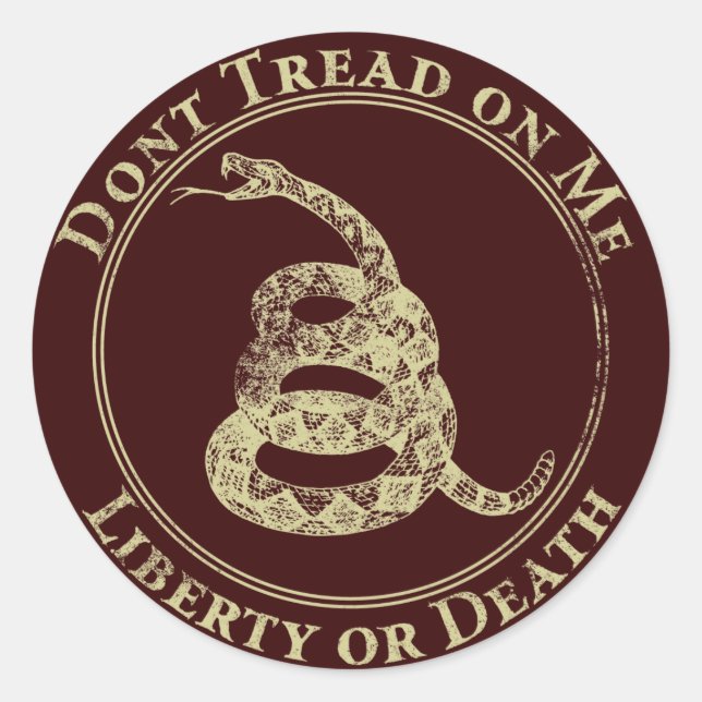 Don’t Tread on Me Classic Round Sticker (Front)