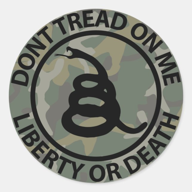 Don’t Tread on Me Classic Round Sticker (Front)