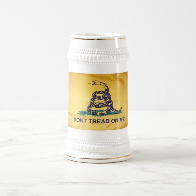Don’t Tread On Me Tea Party Flag Beer Stein (Center)