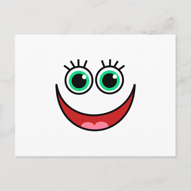 Don’t Worry Be Happy Cartoon Face Postcard (Front)