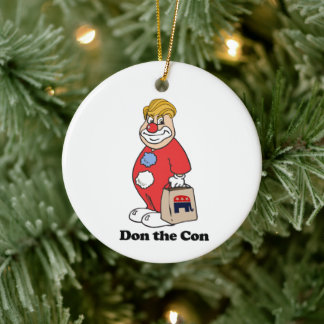 Don the con -- Anti-Trump Design - - Political -.p Ceramic Tree Decoration