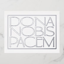Dona Nobis Pacem Elegant Give Us Peace Flat Card
