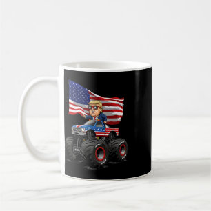 Donad Trump Monster Truck 4th Of July Usa Flag Fun Coffee Mug