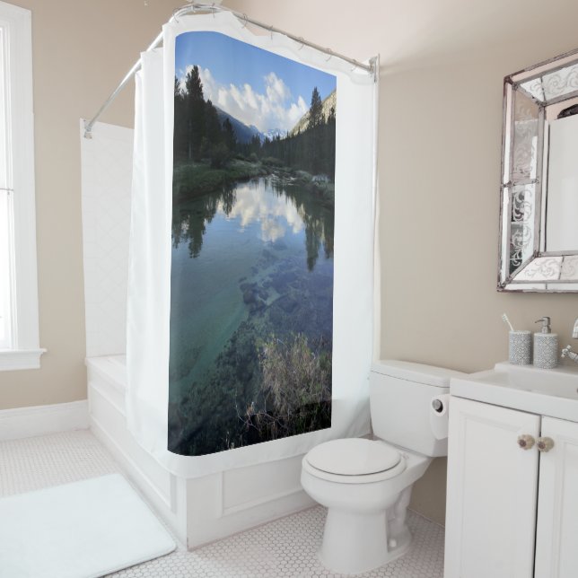 Donahue Pass from Lyell Fork - John Muir Trail Shower Curtain (In Situ)