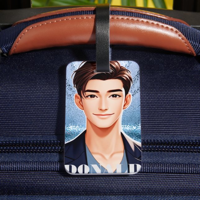 Donald . Animated Character Design Luggage Tag (Back Insitu 4)