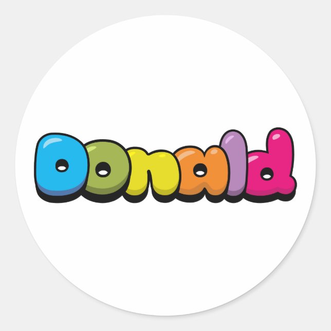 Donald Classic Round Sticker (Front)