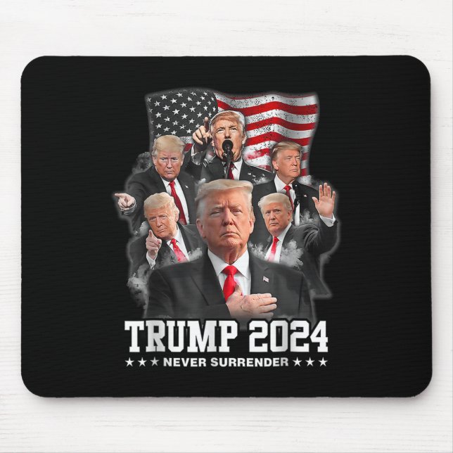 Donald J Trump 2024 Never Surrender 1  Mouse Pad (Front)