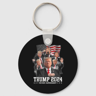 Donald J Trump 2024 Never Surrender  Key Ring