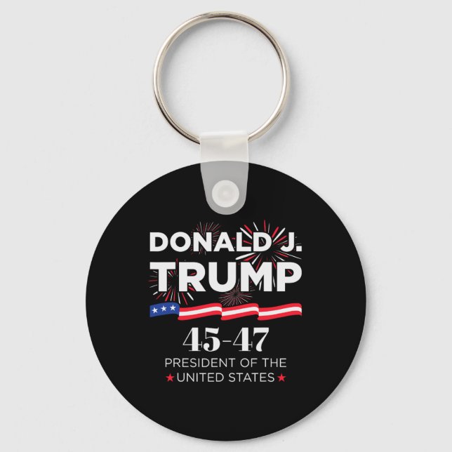 Donald J. Trump 45 47 President Inauguration Day 2 Key Ring (Front)