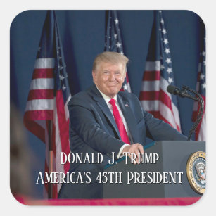 Donald J. Trump 45th President Keepsake Square Sticker