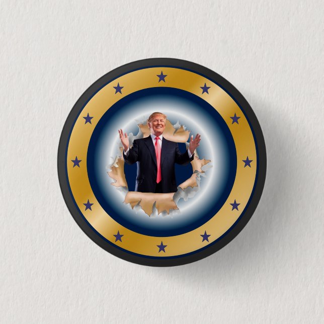 Donald J. Trump ~ Breaking Through ~ 11/3/2020 ~ 3 Cm Round Badge (Front)