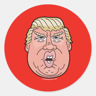 Donald J. Trump Cartoon Face Sticker