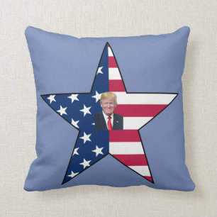 Donald J. Trump~ President~ US Flag~ Star ~ MAGA ~ Cushion
