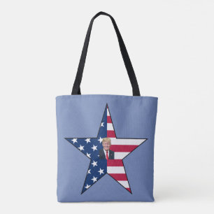 Donald J. Trump~ President~ US Flag  Star ~ MAGA ~ Tote Bag