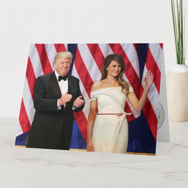 Donald & Melania Trump At Inauguration Card (Front)