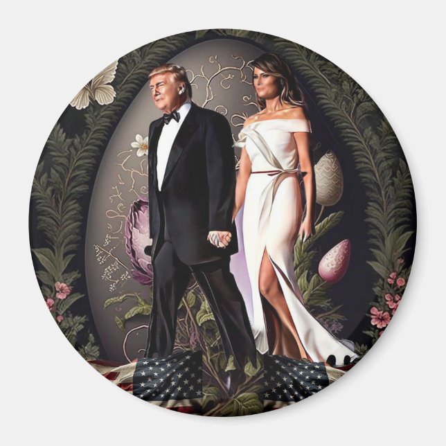Donald & Melania Trump Easter Magnet (Front)