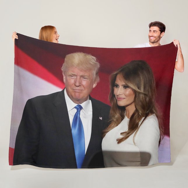 DONALD & MELANIA TRUMP FLEECE BLANKET (In Situ)