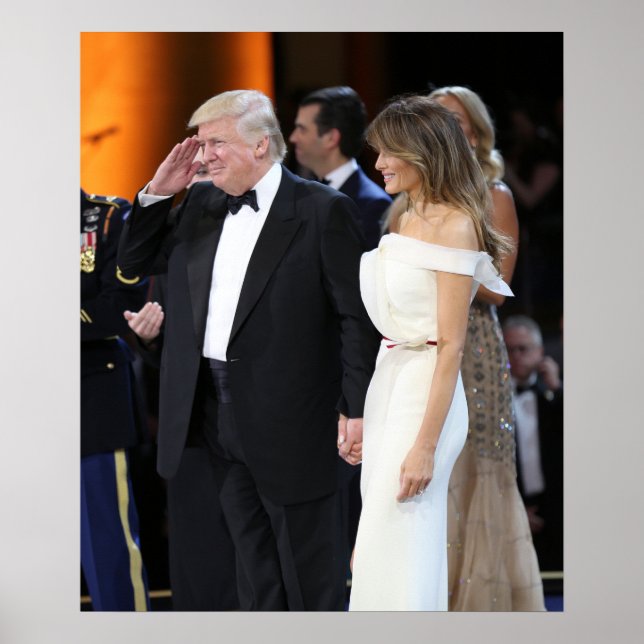 Donald & Melania Trump On Inauguration Day Poster (Front)