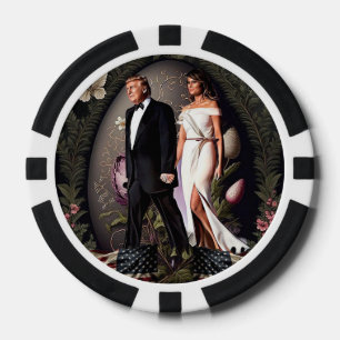 Donald Melania Trump Patriotic Easter Poker Chips 
