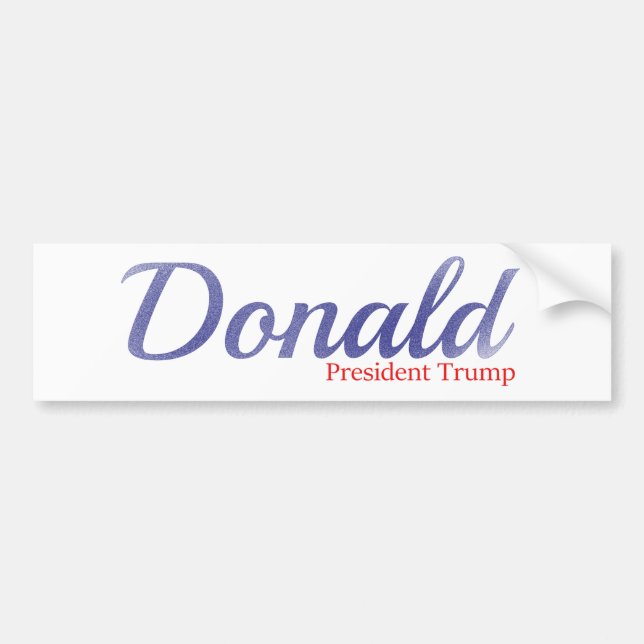 Donald, President Trump Bumper Sticker (Front)