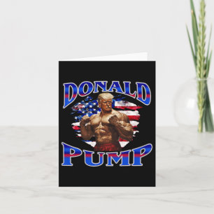 Donald Pump Gym Graphic Funny Workout Fitness Weig Card