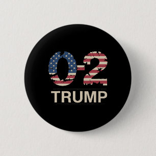 Donald Trump 0-2 Fight Fight Fight Us Flag You Mis 6 Cm Round Badge