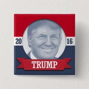 Donald Trump 2016 15 Cm Square Badge