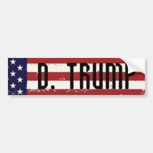 Donald Trump 2016 American Flag Bumper  Sticker