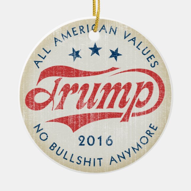 Donald Trump 2016 Ceramic Tree Decoration (Front)