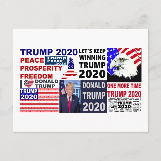 Donald Trump 2020 Medley Postcard (Front)