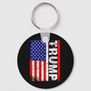 Donald Trump 2020 Vintage Usa Flag T Shirts  Key Ring