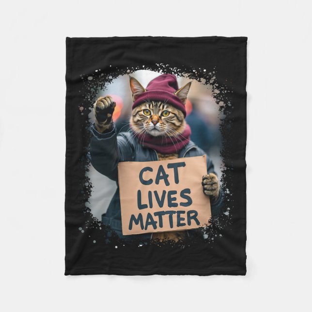 Donald Trump 2024 Cats  Fleece Blanket (Front)