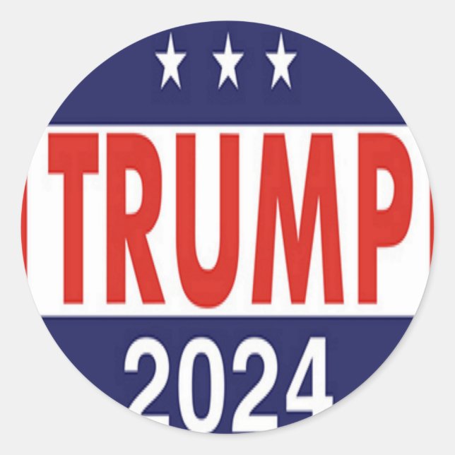 Donald Trump 2024 Classic Round Sticker (Front)