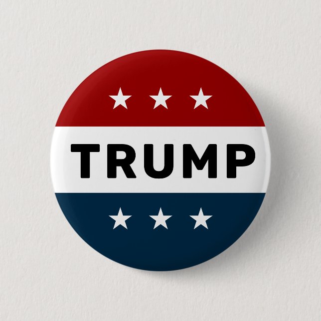 Donald Trump 2024 Classic Star Pinback 6 Cm Round Badge (Front)